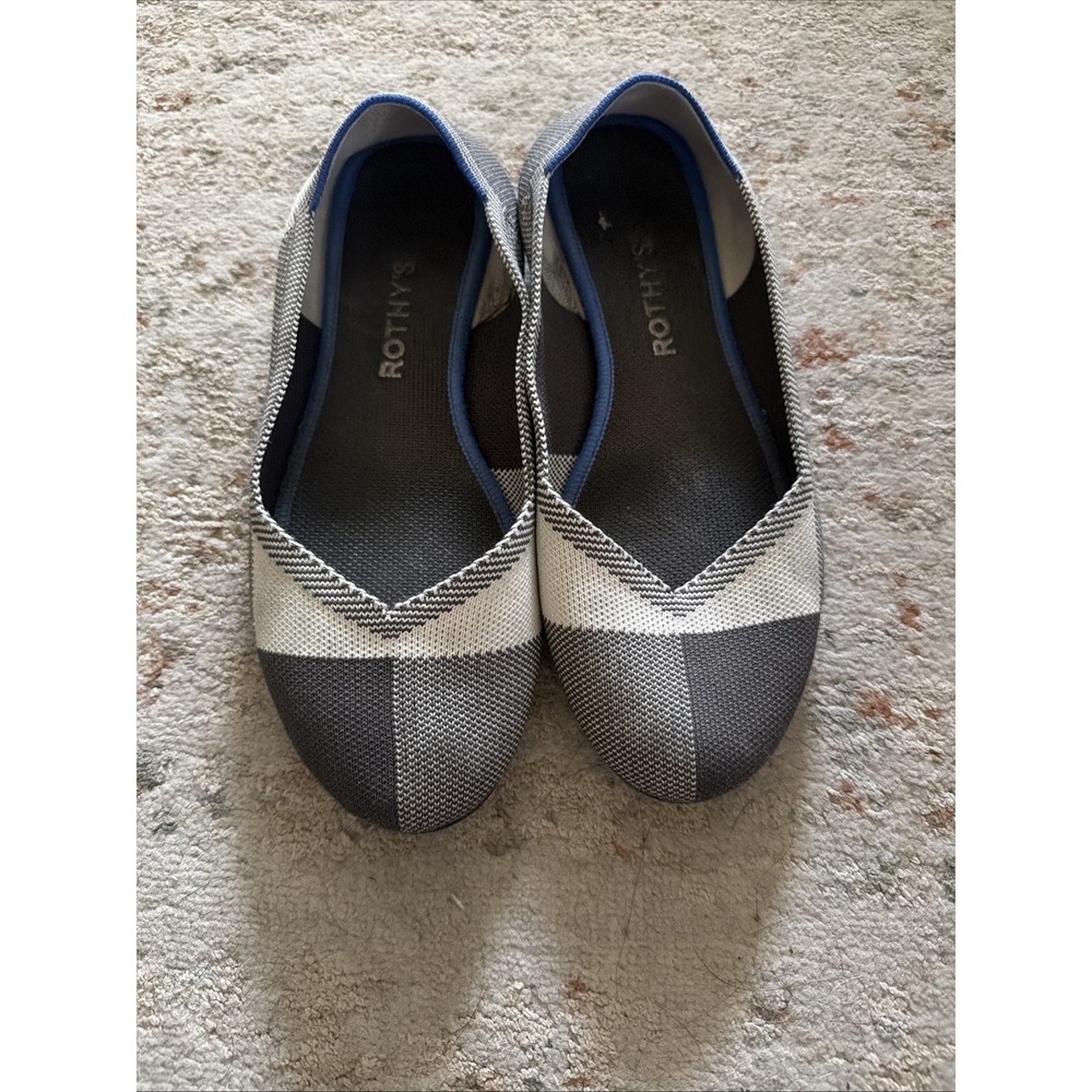 Rothy's The Flat Cap-Toe two Tone Ballet Shoes size 8.5